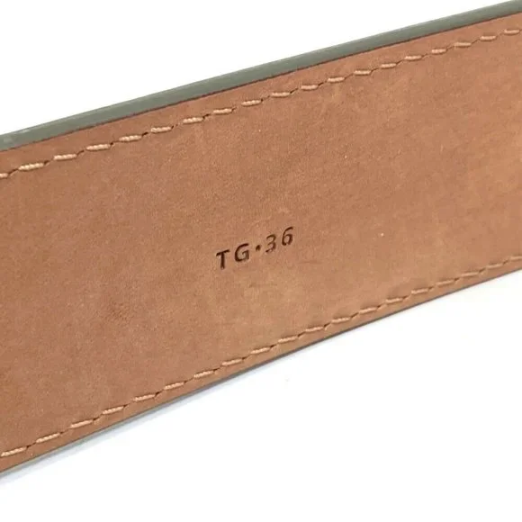 FENDI Studs Waist belt Leather khaki